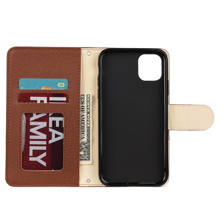 For iPhone 11 Splicing Color Horizontal Flip Leather Case with Holder & Photo Frame & Card Slots & Wallet
