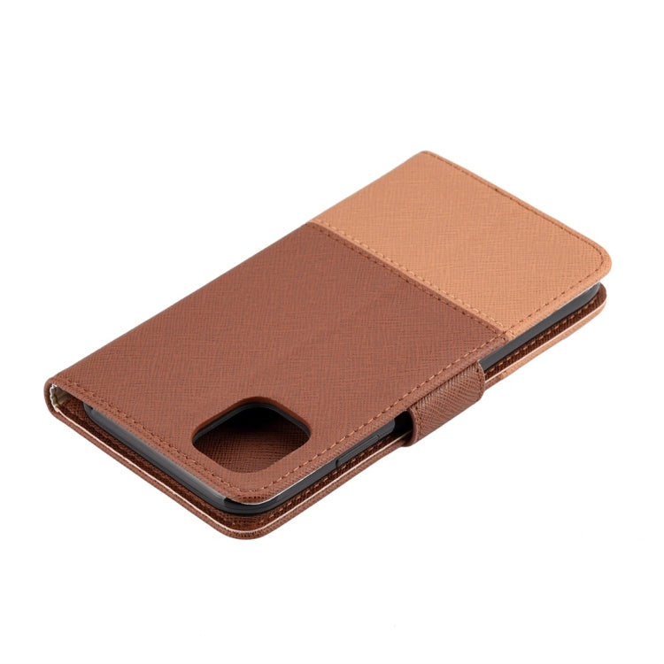 For iPhone 11 Splicing Color Horizontal Flip Leather Case with Holder & Photo Frame & Card Slots & Wallet