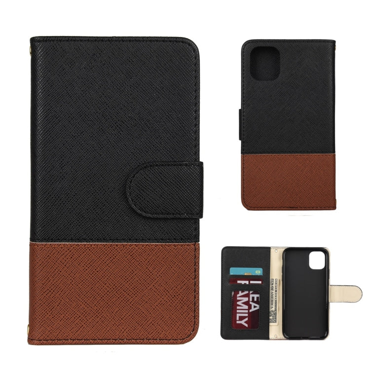For iPhone 11 Splicing Color Horizontal Flip Leather Case with Holder & Photo Frame & Card Slots & Wallet