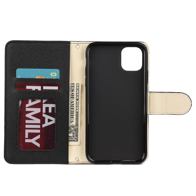 For iPhone 11 Splicing Color Horizontal Flip Leather Case with Holder & Photo Frame & Card Slots & Wallet