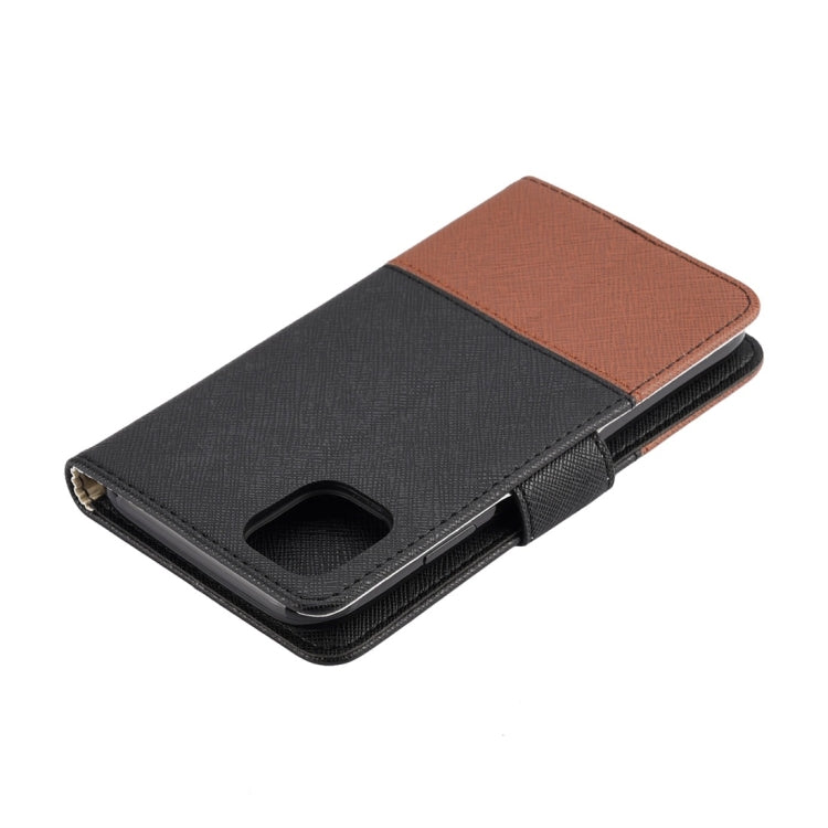 For iPhone 11 Splicing Color Horizontal Flip Leather Case with Holder & Photo Frame & Card Slots & Wallet