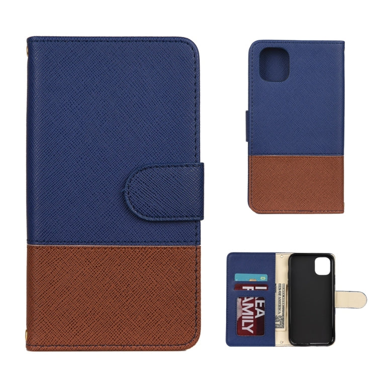 For iPhone 11 Splicing Color Horizontal Flip Leather Case with Holder & Photo Frame & Card Slots & Wallet
