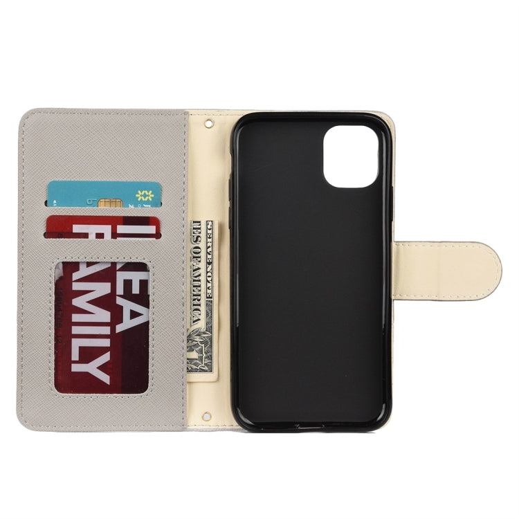 For iPhone 11 Splicing Color Horizontal Flip Leather Case with Holder & Photo Frame & Card Slots & Wallet