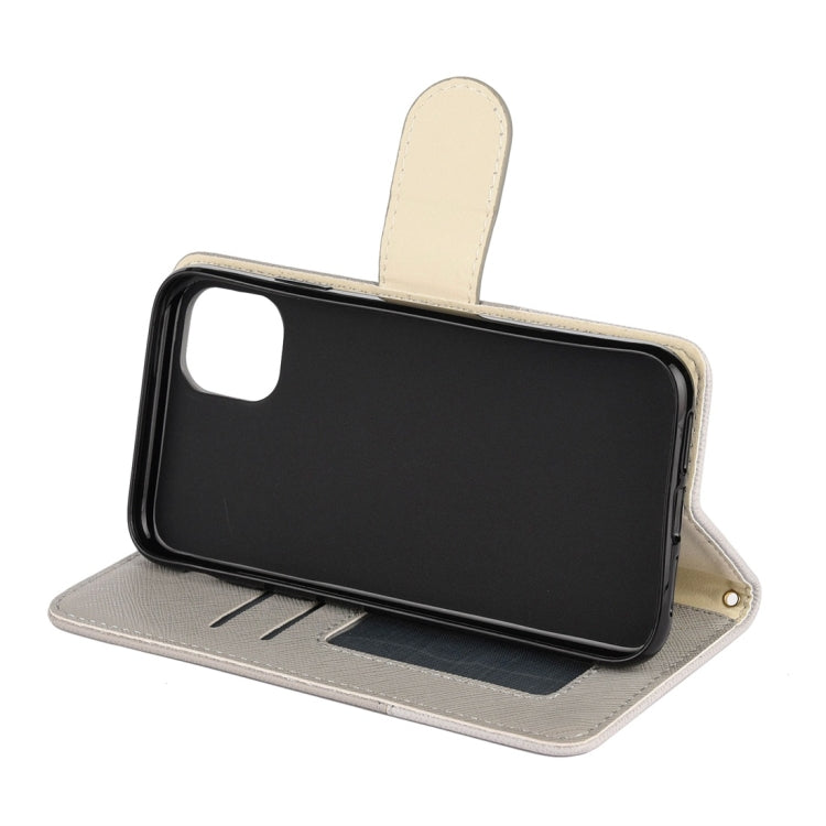 For iPhone 11 Splicing Color Horizontal Flip Leather Case with Holder & Photo Frame & Card Slots & Wallet