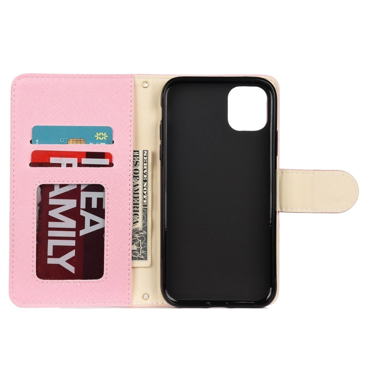 For iPhone 11 Splicing Color Horizontal Flip Leather Case with Holder & Photo Frame & Card Slots & Wallet
