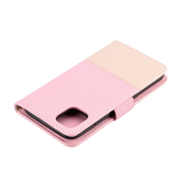 For iPhone 11 Splicing Color Horizontal Flip Leather Case with Holder & Photo Frame & Card Slots & Wallet