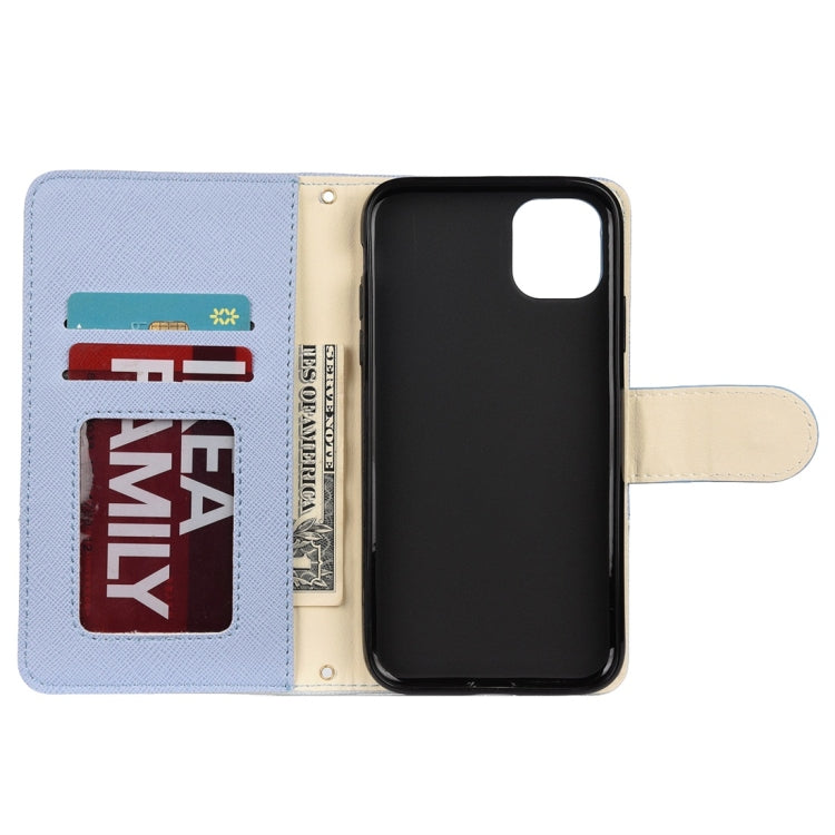 For iPhone 11 Splicing Color Horizontal Flip Leather Case with Holder & Photo Frame & Card Slots & Wallet