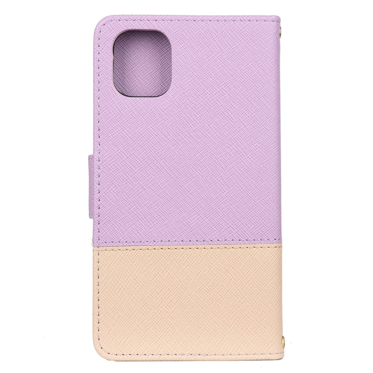 For iPhone 11 Splicing Color Horizontal Flip Leather Case with Holder & Photo Frame & Card Slots & Wallet