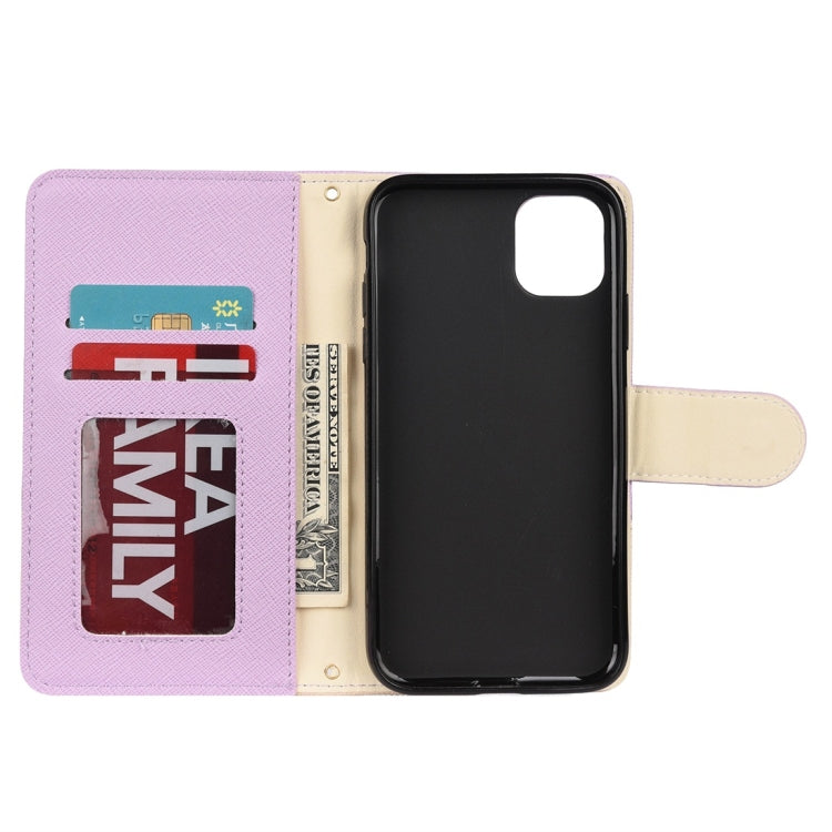 For iPhone 11 Splicing Color Horizontal Flip Leather Case with Holder & Photo Frame & Card Slots & Wallet