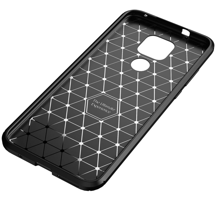 For Motorola Moto G Play (2021) Carbon Fiber Texture Shockproof TPU Case