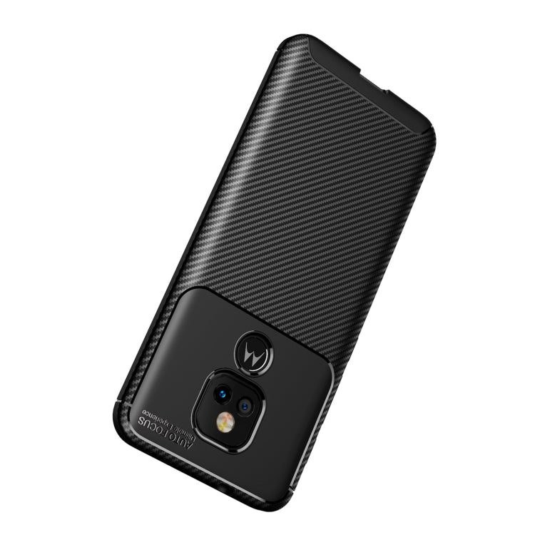 For Motorola Moto G Play (2021) Carbon Fiber Texture Shockproof TPU Case