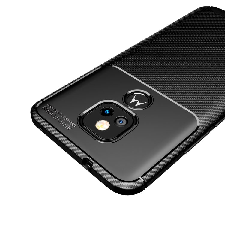 For Motorola Moto G Play (2021) Carbon Fiber Texture Shockproof TPU Case