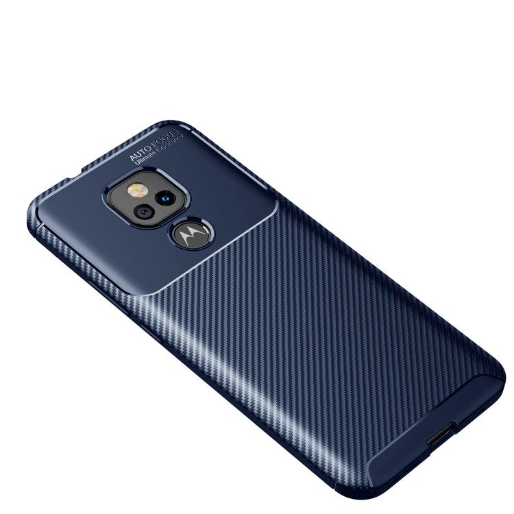 For Motorola Moto G Play (2021) Carbon Fiber Texture Shockproof TPU Case