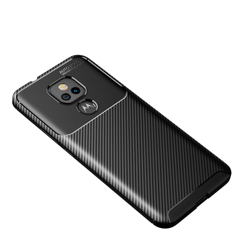 For Motorola Moto G Play (2021) Carbon Fiber Texture Shockproof TPU Case