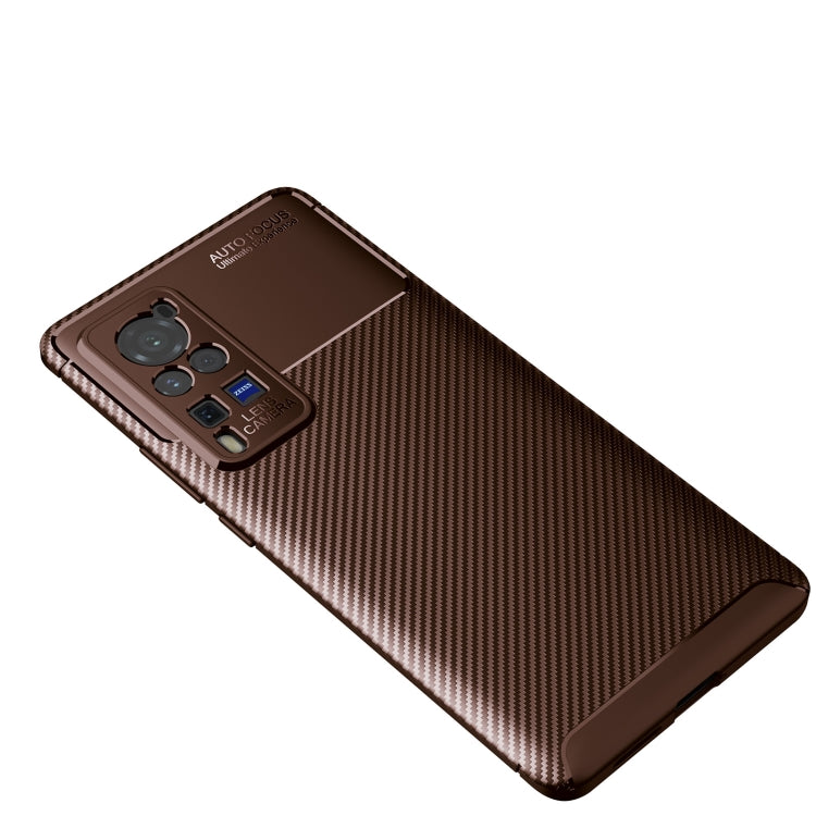 For vivo X60 Pro Carbon Fiber Texture Shockproof TPU Case