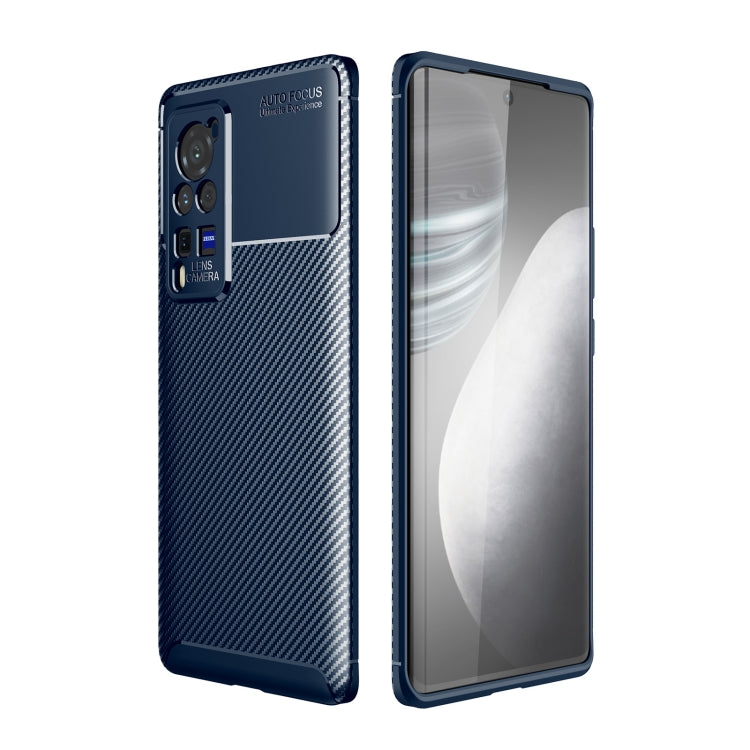 For vivo X60 Pro Carbon Fiber Texture Shockproof TPU Case