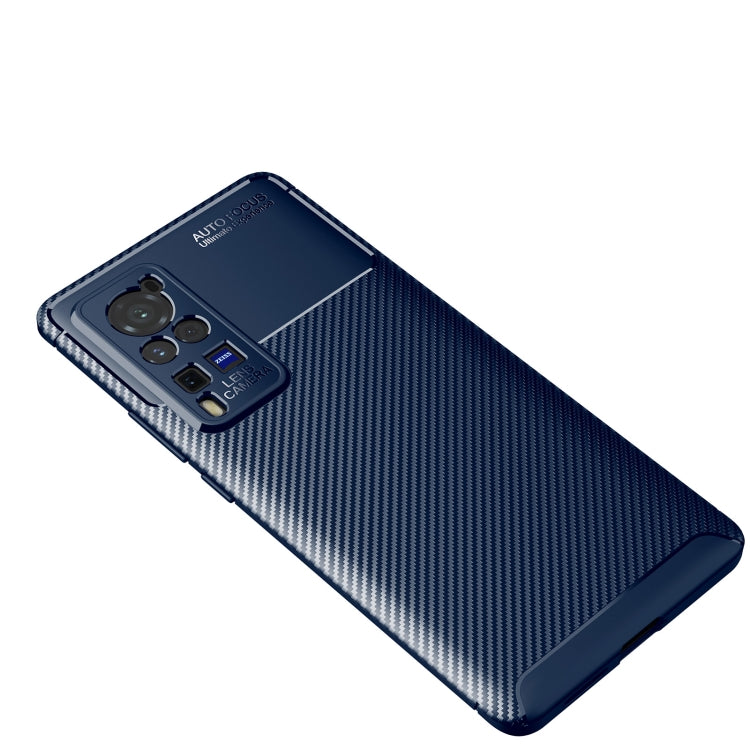 For vivo X60 Pro Carbon Fiber Texture Shockproof TPU Case