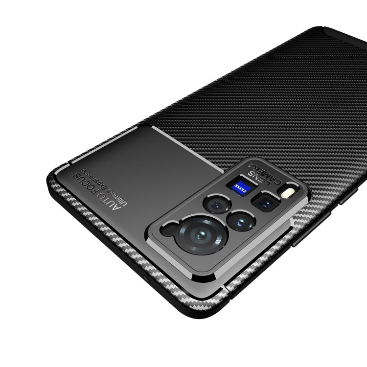 For vivo X60 Pro Carbon Fiber Texture Shockproof TPU Case