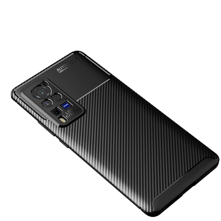 For vivo X60 Pro Carbon Fiber Texture Shockproof TPU Case