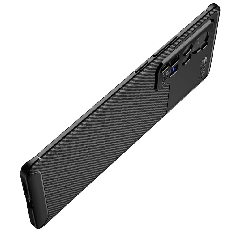 For vivo X60 Pro Carbon Fiber Texture Shockproof TPU Case
