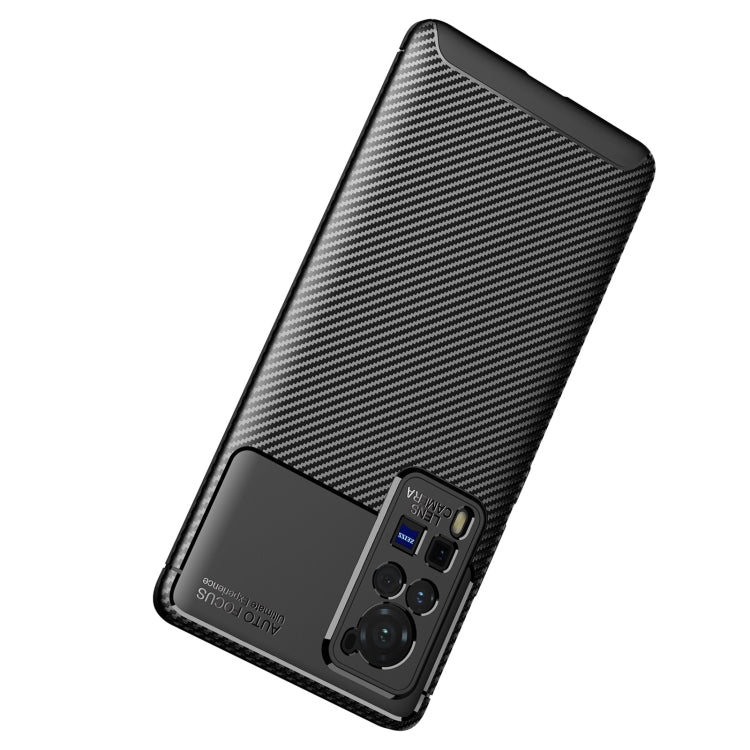 For vivo X60 Pro Carbon Fiber Texture Shockproof TPU Case
