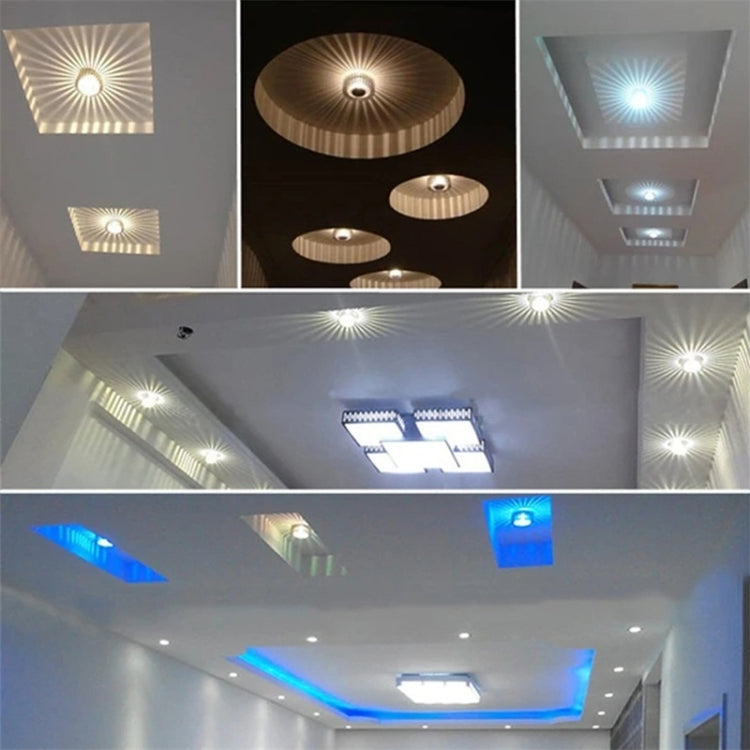 3W LED Circle Aluminum Ceiling Light Bar KTV Fixture Corridor Balcony Pendant Lamp, Style:Concealed Installation