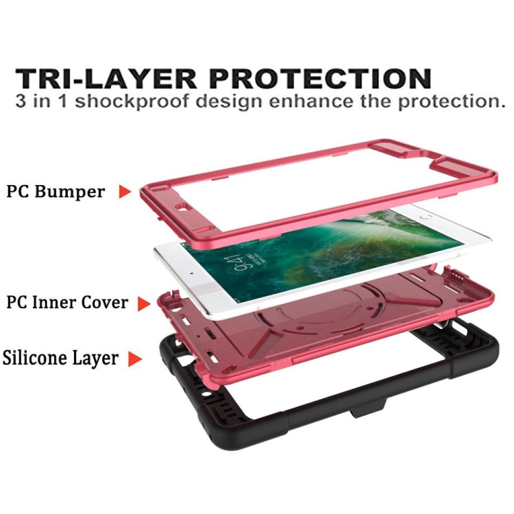 Contrast Color Silicone + PC Combination Case with Holder For iPad mini 3