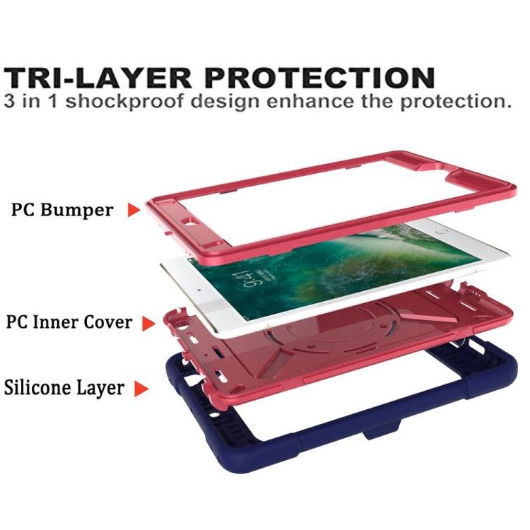 Contrast Color Silicone + PC Combination Case with Holder For iPad mini 3
