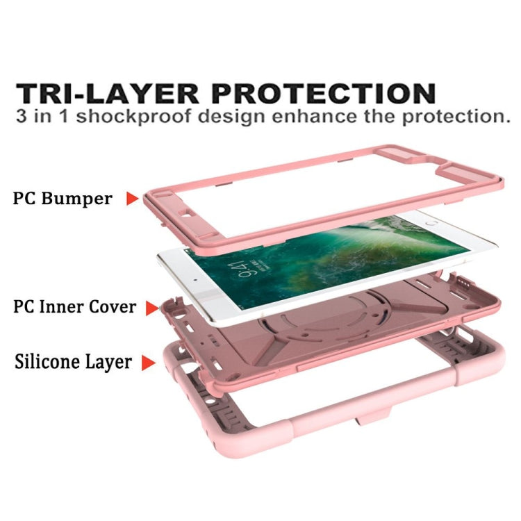 Contrast Color Silicone + PC Combination Case with Holder For iPad mini 3