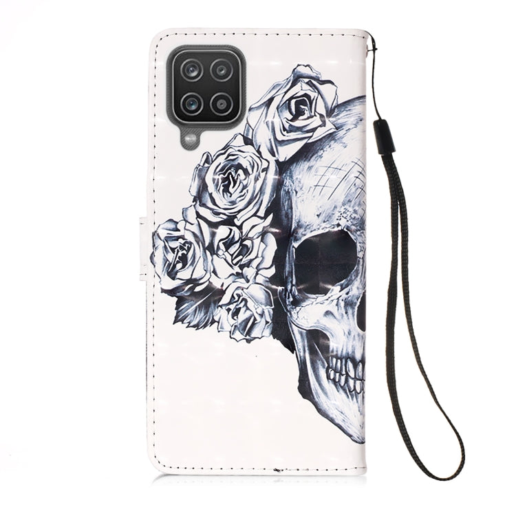 For Samsung Galaxy A12 3D Painting Horizontal Flip Leather Case with Holder & Card Slot & Wallet & Lanyard