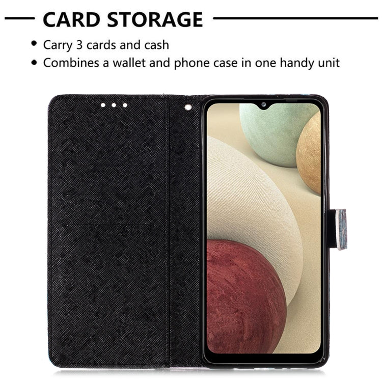 For Samsung Galaxy A12 3D Painting Horizontal Flip Leather Case with Holder & Card Slot & Wallet & Lanyard