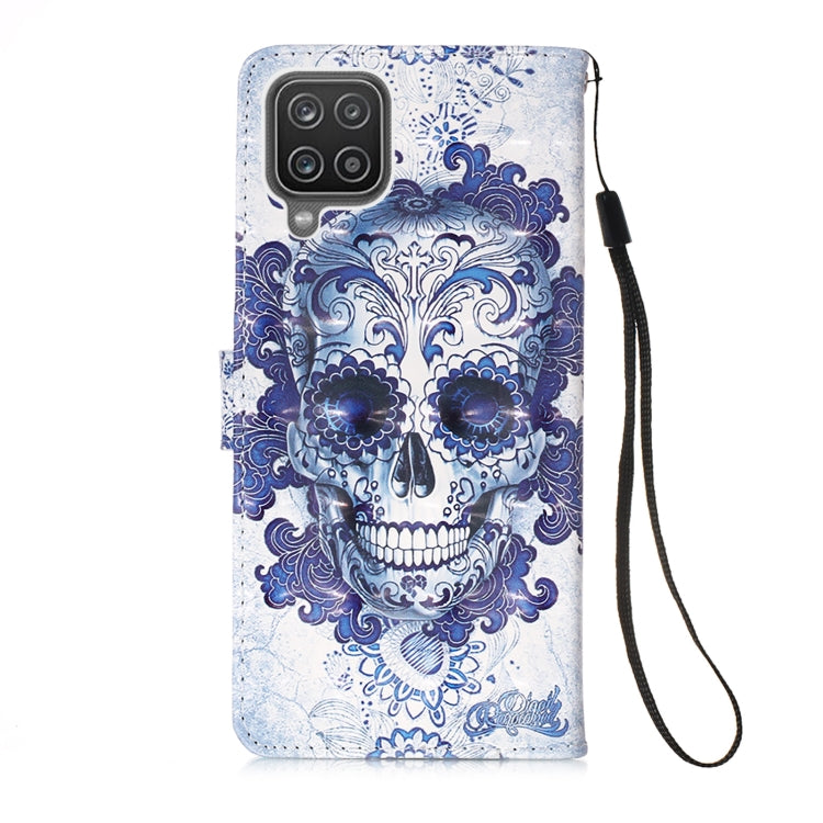 For Samsung Galaxy A12 3D Painting Horizontal Flip Leather Case with Holder & Card Slot & Wallet & Lanyard