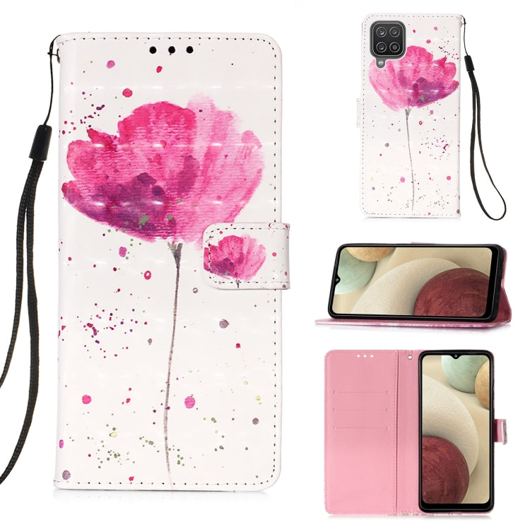 For Samsung Galaxy A12 3D Painting Horizontal Flip Leather Case with Holder & Card Slot & Wallet & Lanyard