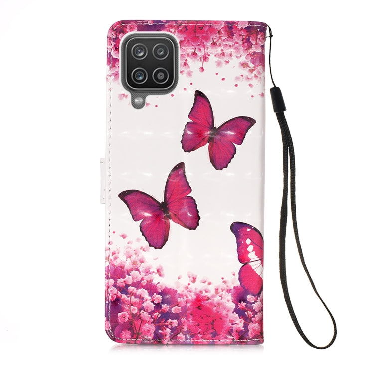 For Samsung Galaxy A12 3D Painting Horizontal Flip Leather Case with Holder & Card Slot & Wallet & Lanyard