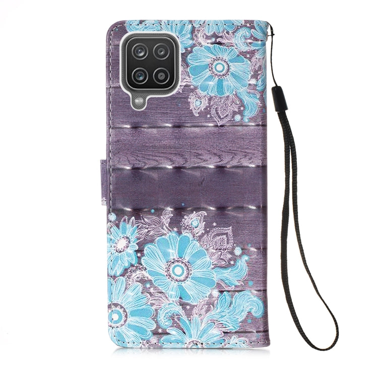 For Samsung Galaxy A12 3D Painting Horizontal Flip Leather Case with Holder & Card Slot & Wallet & Lanyard