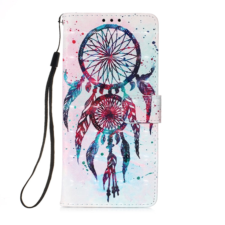 For Samsung Galaxy A12 3D Painting Horizontal Flip Leather Case with Holder & Card Slot & Wallet & Lanyard