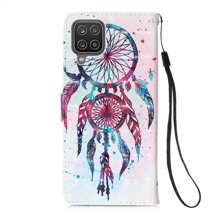 For Samsung Galaxy A12 3D Painting Horizontal Flip Leather Case with Holder & Card Slot & Wallet & Lanyard