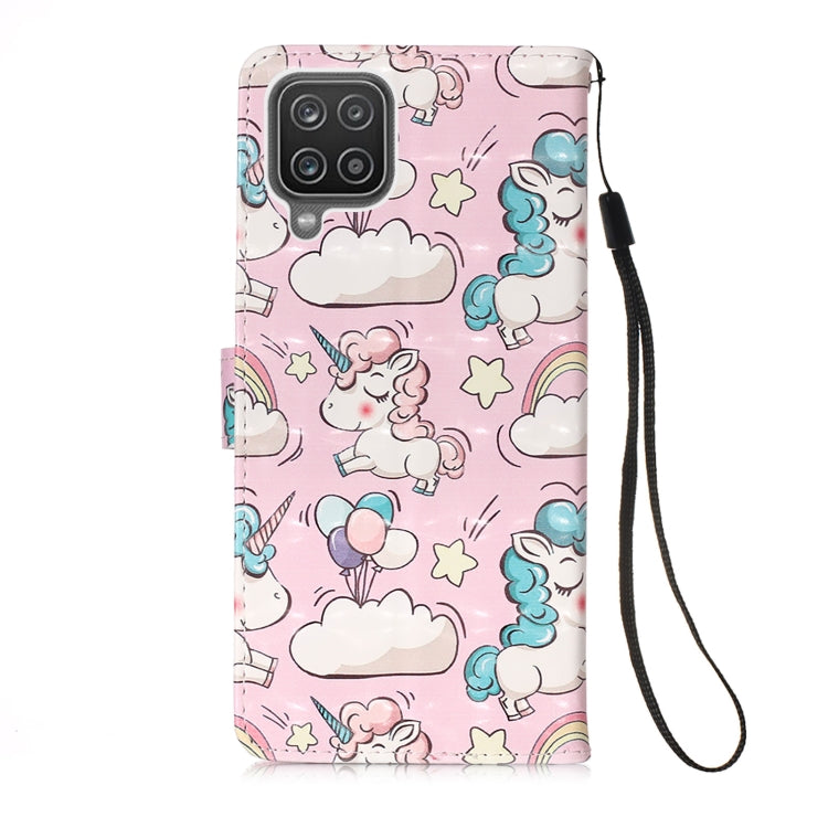 For Samsung Galaxy A12 3D Painting Horizontal Flip Leather Case with Holder & Card Slot & Wallet & Lanyard