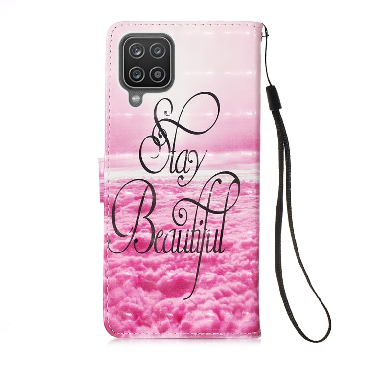 For Samsung Galaxy A12 3D Painting Horizontal Flip Leather Case with Holder & Card Slot & Wallet & Lanyard