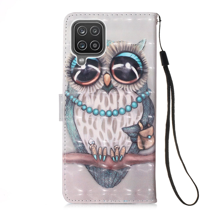 For Samsung Galaxy A12 3D Painting Horizontal Flip Leather Case with Holder & Card Slot & Wallet & Lanyard