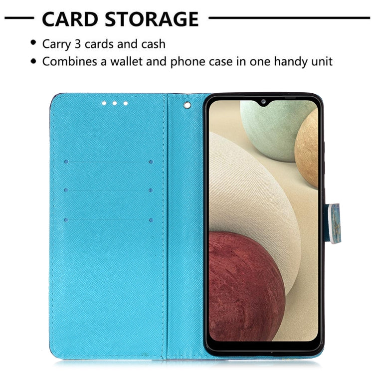 For Samsung Galaxy A12 3D Painting Horizontal Flip Leather Case with Holder & Card Slot & Wallet & Lanyard