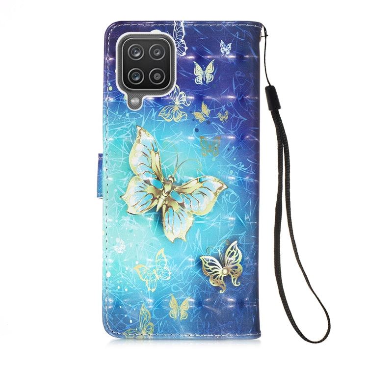 For Samsung Galaxy A12 3D Painting Horizontal Flip Leather Case with Holder & Card Slot & Wallet & Lanyard