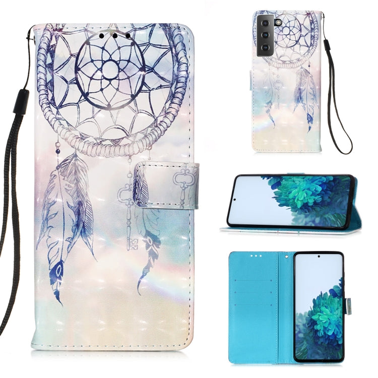 For Samsung Galaxy 21 5G 3D Painting Horizontal Flip Leather Case with Holder & Card Slot & Wallet & Lanyard