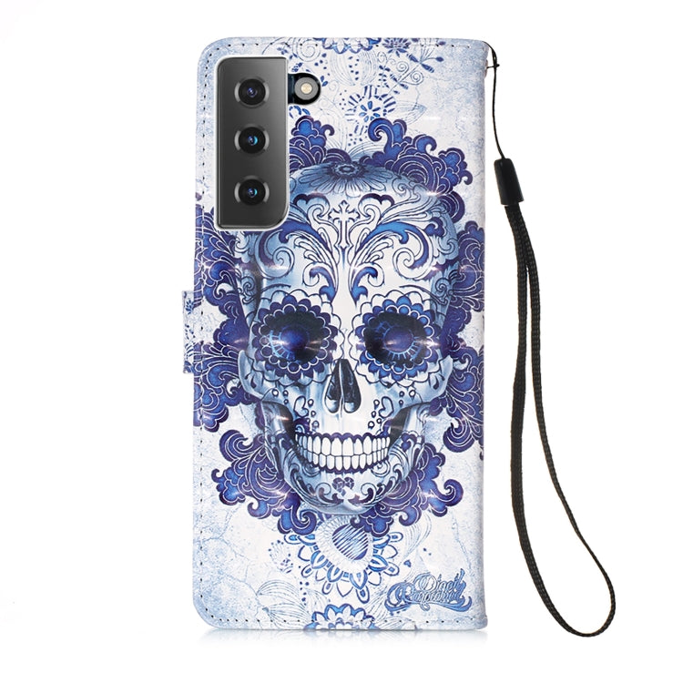 For Samsung Galaxy 21 5G 3D Painting Horizontal Flip Leather Case with Holder & Card Slot & Wallet & Lanyard
