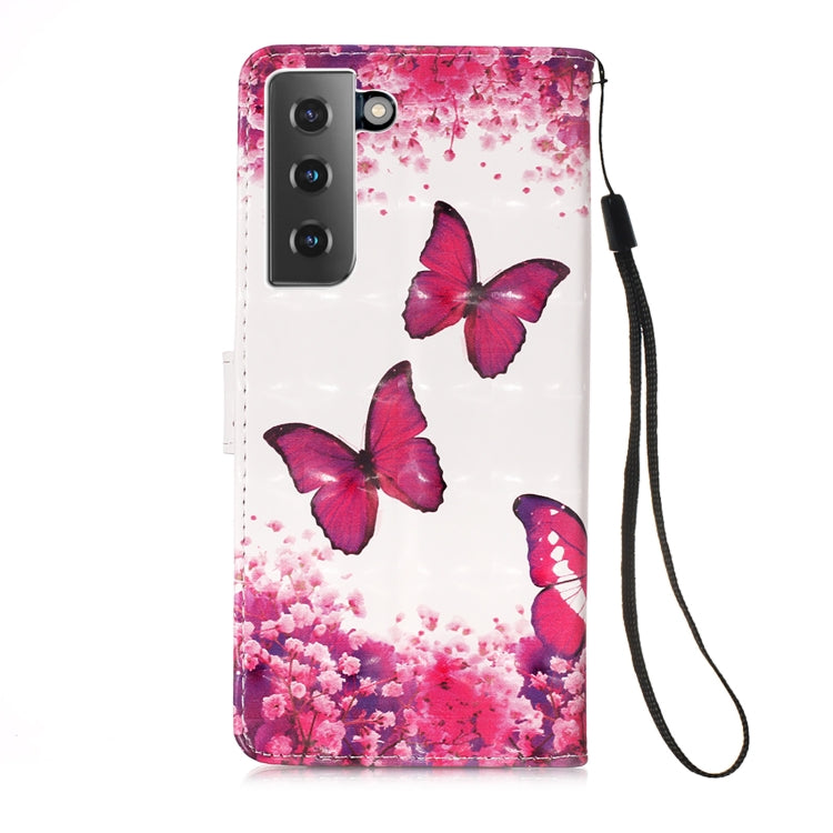For Samsung Galaxy 21 5G 3D Painting Horizontal Flip Leather Case with Holder & Card Slot & Wallet & Lanyard