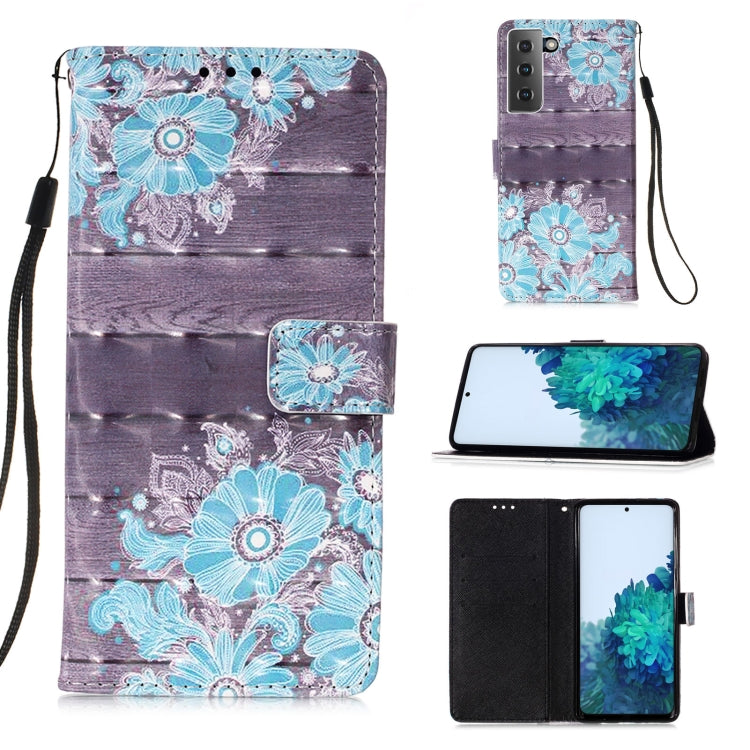 For Samsung Galaxy 21 5G 3D Painting Horizontal Flip Leather Case with Holder & Card Slot & Wallet & Lanyard