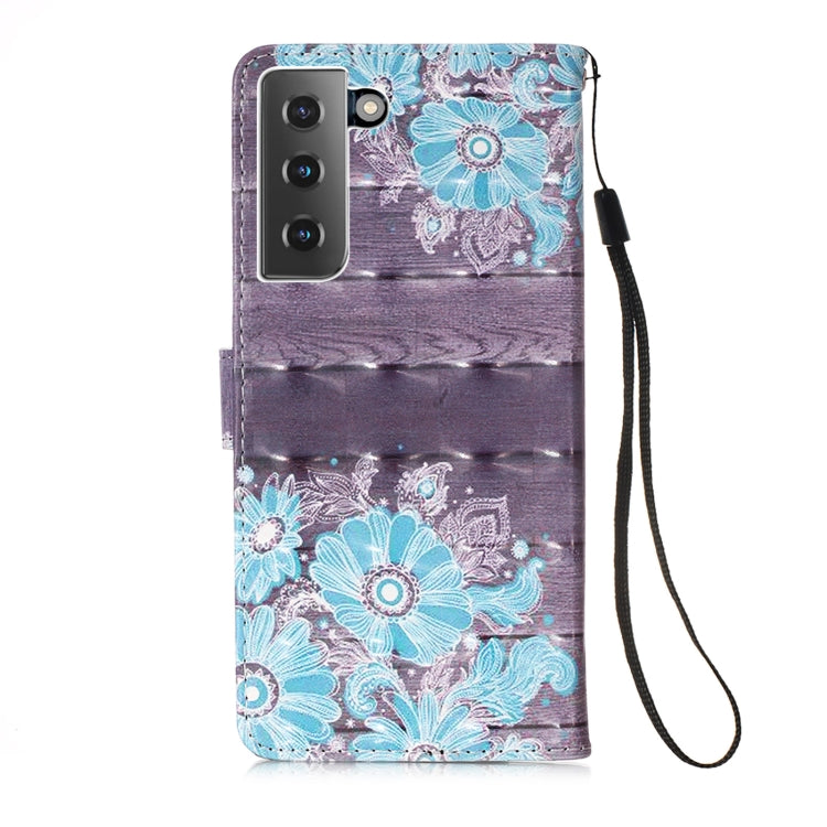 For Samsung Galaxy 21 5G 3D Painting Horizontal Flip Leather Case with Holder & Card Slot & Wallet & Lanyard