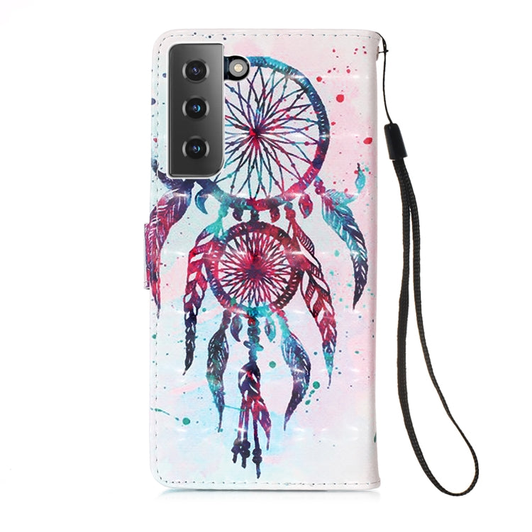 For Samsung Galaxy 21 5G 3D Painting Horizontal Flip Leather Case with Holder & Card Slot & Wallet & Lanyard
