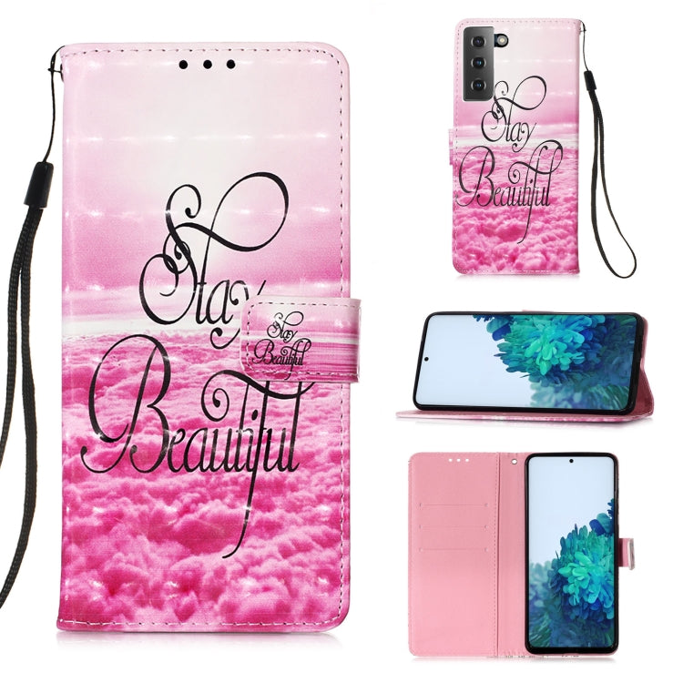For Samsung Galaxy 21 5G 3D Painting Horizontal Flip Leather Case with Holder & Card Slot & Wallet & Lanyard