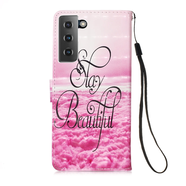 For Samsung Galaxy 21 5G 3D Painting Horizontal Flip Leather Case with Holder & Card Slot & Wallet & Lanyard